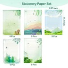Writing Stationery Paper Set- 50 Pcs Lined Stationery Paper For Writing Lette   