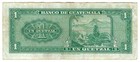 1970 Guatemala 1 Quetzal Currency Note - Banco  Un  Central America