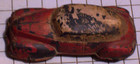 Vintage 30 s Sun Rubber Co Red Sedan Car Cream Wheels Made In Usa