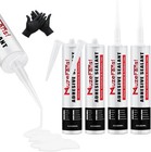 Self Leveling Rv Roof Sealant White 4 Pack  Waterproof Flexible Epdm Sealant Cam