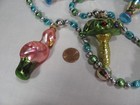 Vintage Dillards Glass Garland Margaritas Flamingos Palm Trees Tropical