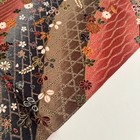 Ribbon Serenade  a 14 5x40 Vintage Japanese Kimono Silk Fabric Rw52