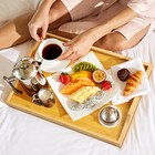 Bed Tray Table With Folding Legs Bamboo Breakfast In Bed For Tv Table