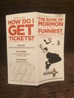 2018 Broadway Memorabilia  Flyer advertisements  The Book Of Mormon  New