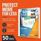 50 Sheet Protectors 8 5 X 11 For 3 Ring Binder  Heavy Duty Clear Page