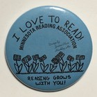 I Love To Read Minnesota Reading Association Pinback Button Pin 2-1 4   