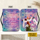 Customized Jesus Cross Floral Bible Cover Christian Religious Christmas Gift Mom