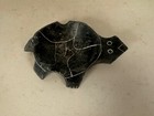 Vintage Canadian Eskimo Inuit Signed Soapstone Carved Turtle Form Ashtray