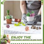 12 Pack Realistic Flocked Artificial Succulents  Faux Plastic Succulents Mini Fa