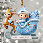 Personalized Baby s First Christmas Ornament 2026 Santa Baby Name Gift Md176