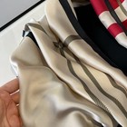 Silk Feel Beige Red Black Plaid Scarf Shawl Wrap   Women   s Satin Check Print