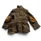 Ralph Lauren Wool Equestrian Jacket Girls 7 8 Brown Plaid Leather Patches
