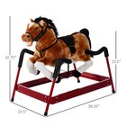 Rocking Horse Toy Children Vintage Plush Rocker Wooden Ride W  Sound Boys Girls