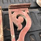 Wow Pair Of C1870 Victorian Corbel Brackets Red   White Oh Farmhouse 29 10 4 75
