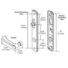 Andersen Albany Style Door Handles Hinged Door Hardware Set Double Active Black