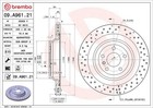 Brake Disc Brembo 09 a961 21 For Mercedes-benz