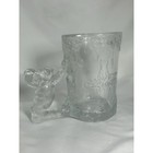 Coca-cola Mug Frosted Clear Glass With Polar Bear Handle Vintage 1997