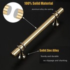 Haliwu 10-pack Gold Cabinet Handles 8  Center Brushed Brass Kitchen Pulls