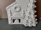 Ceramic Bisque Ready To Paint Christmas Fireplace And Tree Light Up 10x11