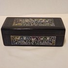 Vintage Hand Carved Lacquer Box  Olinala Mexico - Dog coyote  Wolf fox