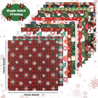 Christmas Scrapbook Paper Pad  24 Sheets 12 Designs Snowflakes Red Green Cardsto