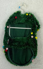 New Happy Howlidays Christmas Tree Dog Costume Green Tinsel Pom Pom Holiday