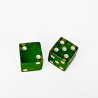 Vintage Pair Of 1960s 7 Up Green Lucite Bakelite Dice Transparent Green White