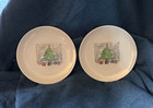 Rae Dunn Exclusive Christmas Tree Appetizer 2-plate Set 6    By Magenta Excellent