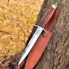Vintage Ww2 Double-edged V42 Us Military Stacked Leather Stiletto Dagger Knife