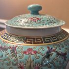 Vtg Chinese Tea Pot Large Hand Painted Collectible Nos 