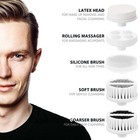 Waterproof Facial Cleansing Spin Brush Set With 5 5 Piece Set  Black