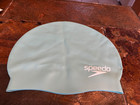 New Speedo Elastomeric Solid Silicone Swim Cap Adult 1 Size Turquoise Blue Teal