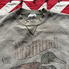 Vintage Mallard Drake Decoy Sweatshirt Mens Green Hunting Nature Wildlife