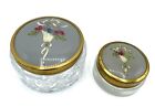 Antique 2 Piece Vanity Set Art Nouveau Style Powder   Cream Czechoslovakia
