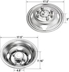 16  8-lug Wheel Simulators Stainless Steel W bolt Kit - Fits E350 e450 1992-2021