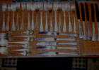 Huge Lot 33 Pcs Oneida Community Patrician Silverplate Beaded Teaspoons Flatware
