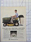 John Deere Lawn Tractor 130 Mower Deck Bag System Vintage Print Ad 1986