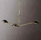 Mid Century Italian Stilnovo Chandelier Brass Sputnik Ceiling Light Lamp Fixture