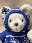Vtg 1986 Applause Wallace Berrie Plush Everest Teddy Bear Blue Sweater Euc 14 
