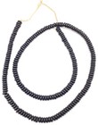 Old Yellow Czech Matched Strand Bohemian Glass Disk- Spacers Trade Beads 