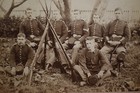 Indian Wars Era Soldiers W  Springfield Trapdoor Rifle 8x6 Scene Dated 1886