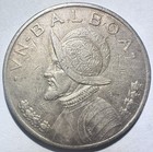 1934 Panama 1 Balboa  Xf Silver Crown Uncleaned  Nice 