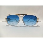 Sunglasses Full Crystal   Gold Frame 675 Sky Blue Tinted Lens Unisex Eyewear