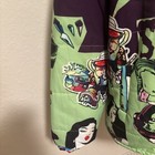 Sugar Hill Psycho Puffer Jacket Wild Unique All Over Graphic Print Graffiti 3x  