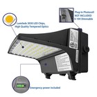 Full Cut-off Led Wall Pack Light 80 100 120w Tunable W photocell 5000k 135lm w