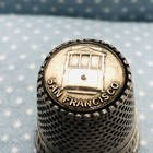 San Francisco Ca Souvenir Treasured Keepsake Pewter Thimble W  Cable Car