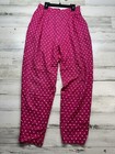 Vintage Max Diane Women s Size Large Pink White Polka Dot Ankle Pants 80s 