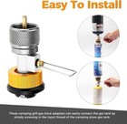 Camping Stove Gas Refill Adapter Set Propane Isobutane Butane Valve Converter