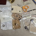 Vintage Sewing Bag   Contents Needles Scissors Embroidery Floss Patterns Thread