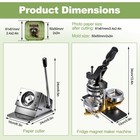 Magnet Maker Machine 2x2in Fridge Magnet Badge Maker Kit 100 200pcs Materials